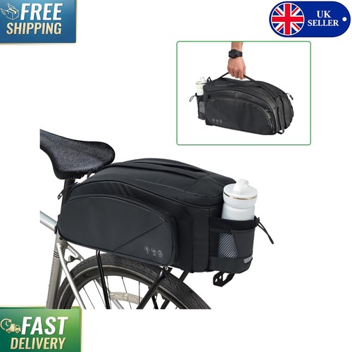 Versatile black bike pannier - bike,
