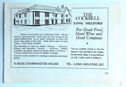 Original advert for the - the, cock
