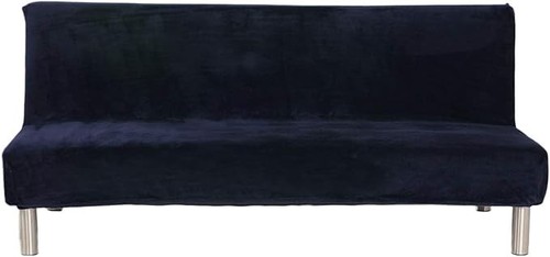 Velvet plush armless sofa - armless,
