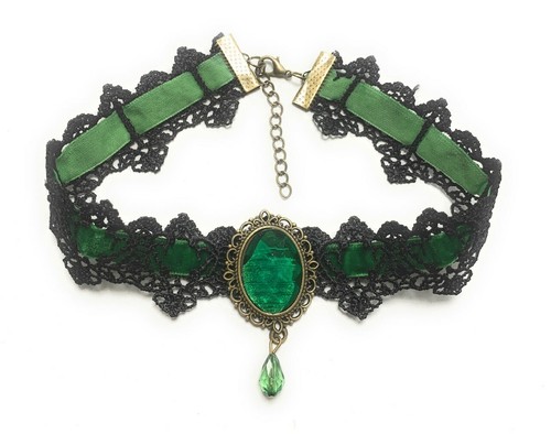 Gothic black lace necklace - gothic,