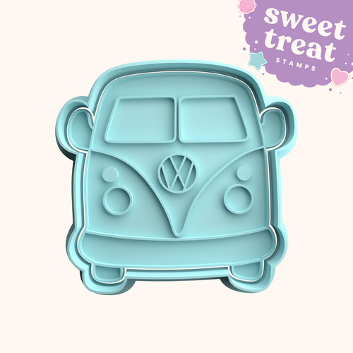 Classic camper van fondant - camper,