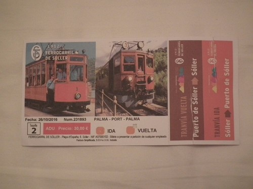 Tren soller railway tickets - tren,