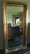 Antique Gold Large Overmantle Statement Leaner Dress French Wall Mirror 6ft
