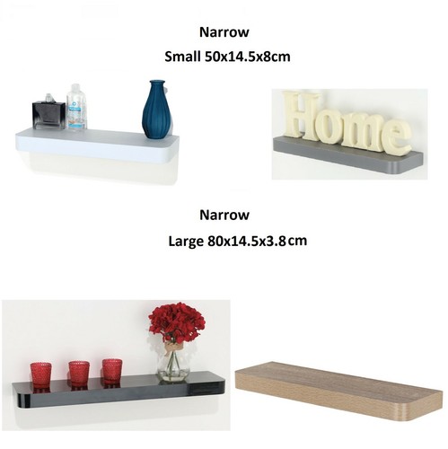 Narrow floating wall shelves - wall,