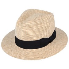 Summer Straw Fedora Hat –