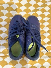 Indoor Kids Football Shoes/ Trainers/ Boots Adidas Dark Blue Size 11k