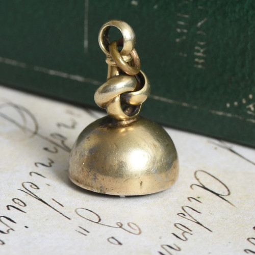 Antique gilt lovers knot seal - antique,