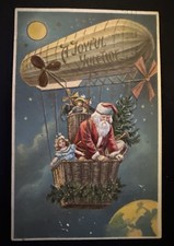 RARE~SANTA CLAUS in HOT AIR