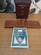 Wooden Cribbage Set With Metal