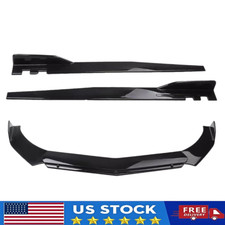 Fit Vauxhall Corsa Front Bumper Lip Splitter Spoiler Kit + 46'' Side Skirts