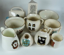 10 x Goss Crested China Models