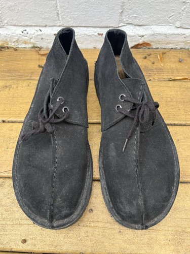 Clarks original black suede
