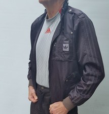 Vintage ADIDAS black 'SAFETY'  military camo shell bomber JACKET   size M