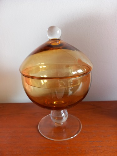Vintage amber glass bon - vintage,