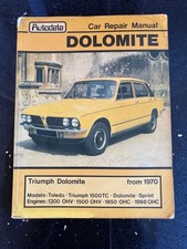 Triumph Dolomite From 1970-1979 - Toledo, Sprint - AUTODATA OWNERS REPAIR MANUAL