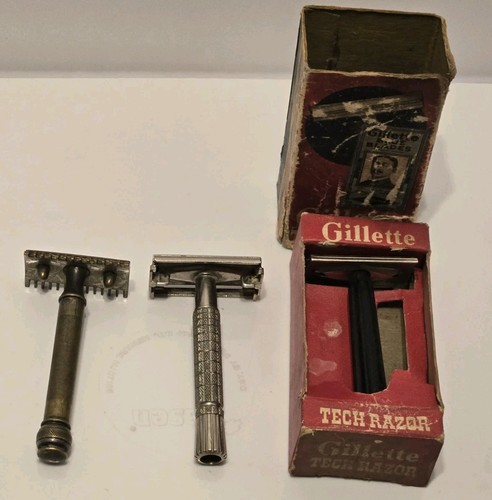 Vintage gillette razor lot - razor,
