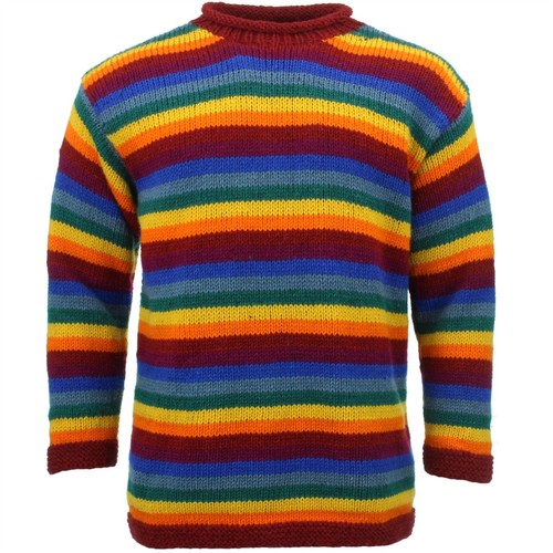 Wool jumper rainbow chunky - jumper,