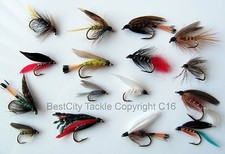 Fly Fishing FLIES WET FLY SELECTION Pack of 16 flies Classic TROUT #5 