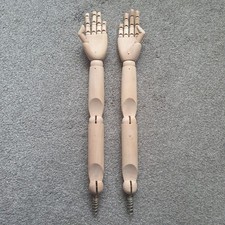 Wooden Mannequin Arms Left & Right Poseable Articulated Mannequins Arms 52cm