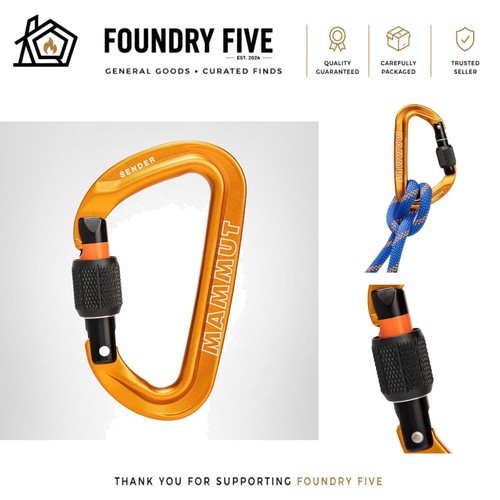 Gold screwgate carabiner - carabiner,