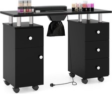Multigot Professional Manicure Table, Mobile Nail Desk with Electric Dust Colle