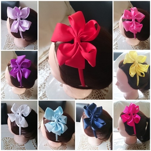 Flower bow headband hair - flower,