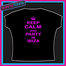 KEEP CALM AND PARTY IN IBIZA CLUBBING HOLIDAY TSHIRT