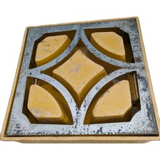 Concrete Paver Mold–Heavy-Duty Yellow Plastic with Metal Reinforcement – 12"x12"