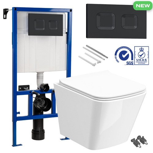 Square rimless wall hung - square,