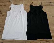 Plus size white black strappy women's vest bundle job lot size 26 Simply Be