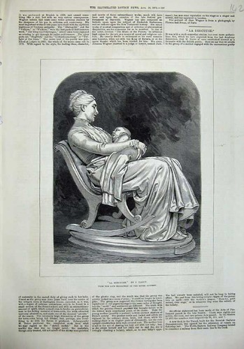 Original old antique print - old,