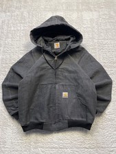 Vintage Carhartt Rework Zip Up Insulated Hooded Jacket Men’s Clothes Size L