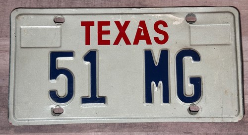 1985 texas license plate 51 - license,