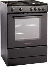 Dent Cookology Electric Cooker 60cm, Single Oven, Solid Plate Hob -CFSP600BK/1