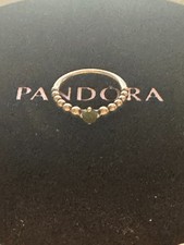 Sterling Silver ALE 925 PANDORA BIRTHSTONE (GREEN) RING