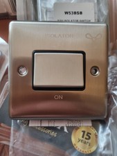 Bathroom Kitchen Wash Room WC Fan Isolator Switch  Brushed chrome FREE POSTAGE