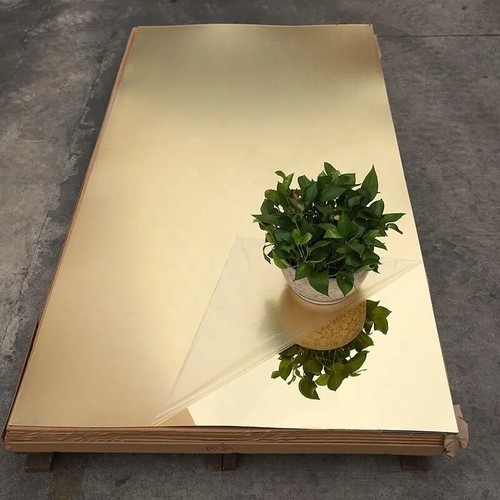 Gold mirror acrylic sheet 3mm - gold,