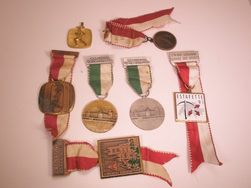 Lot vintage sports medals - lot,