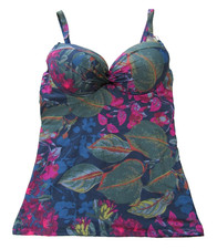 New next Tankini Top size 34B. Padded Underwired Cups. x9 Photos. Navy Muted