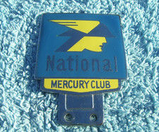 VINTAGE 1960s MR MERCURY CLUB CAR BADGE~NATIONAL BENZOLE OIL/PETROL MOTOR EMBLEM