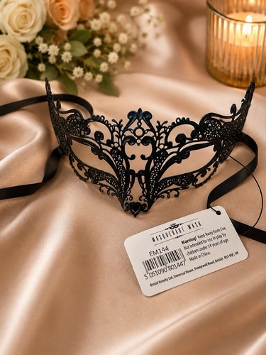 Black masquerade mask venetian - masquerade,