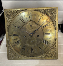 18th Century 8 Day Brass Longcase Movement And Dial 12ins X 12ins