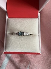 Ladies Size L Silver Diamond