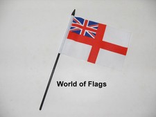 WHITE ENSIGN FLAG 6" x 4"
