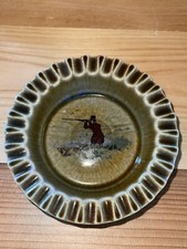 Wade Co Armagh Made In Ireland Vintage Pottery Hunter & Dog Ashtray