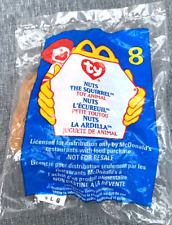 Mcdonalds Happy Meal Toys - Nuts the Squirrel Teenie Beanie Babies 1999 - MIP