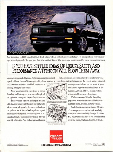 Gmc truck typhoon automobile - gmc,