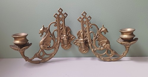 Pair antique griffin - pair,