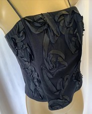 M&S PER UNA BLACK SATIN SIZE 8
