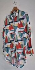 Seasalt Cornwall Ladies Top  Size 10 Geometric Sailboat Pattern